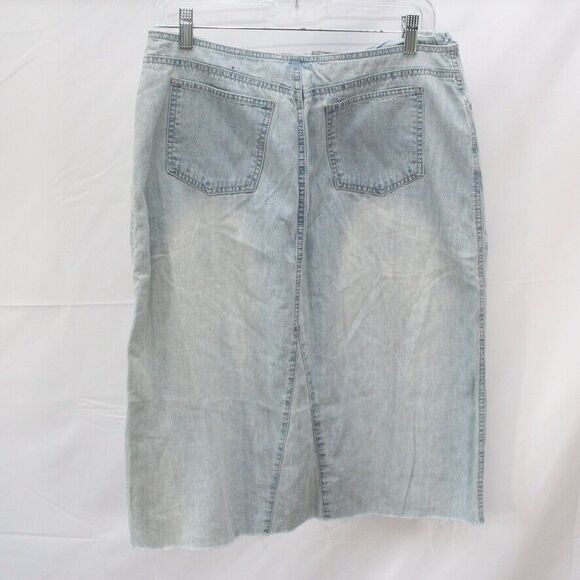 Gloria Vanderbilt Light Wash Blue Skirt Size 12 Long Midi Modest Skirt - Picture 4 of 7